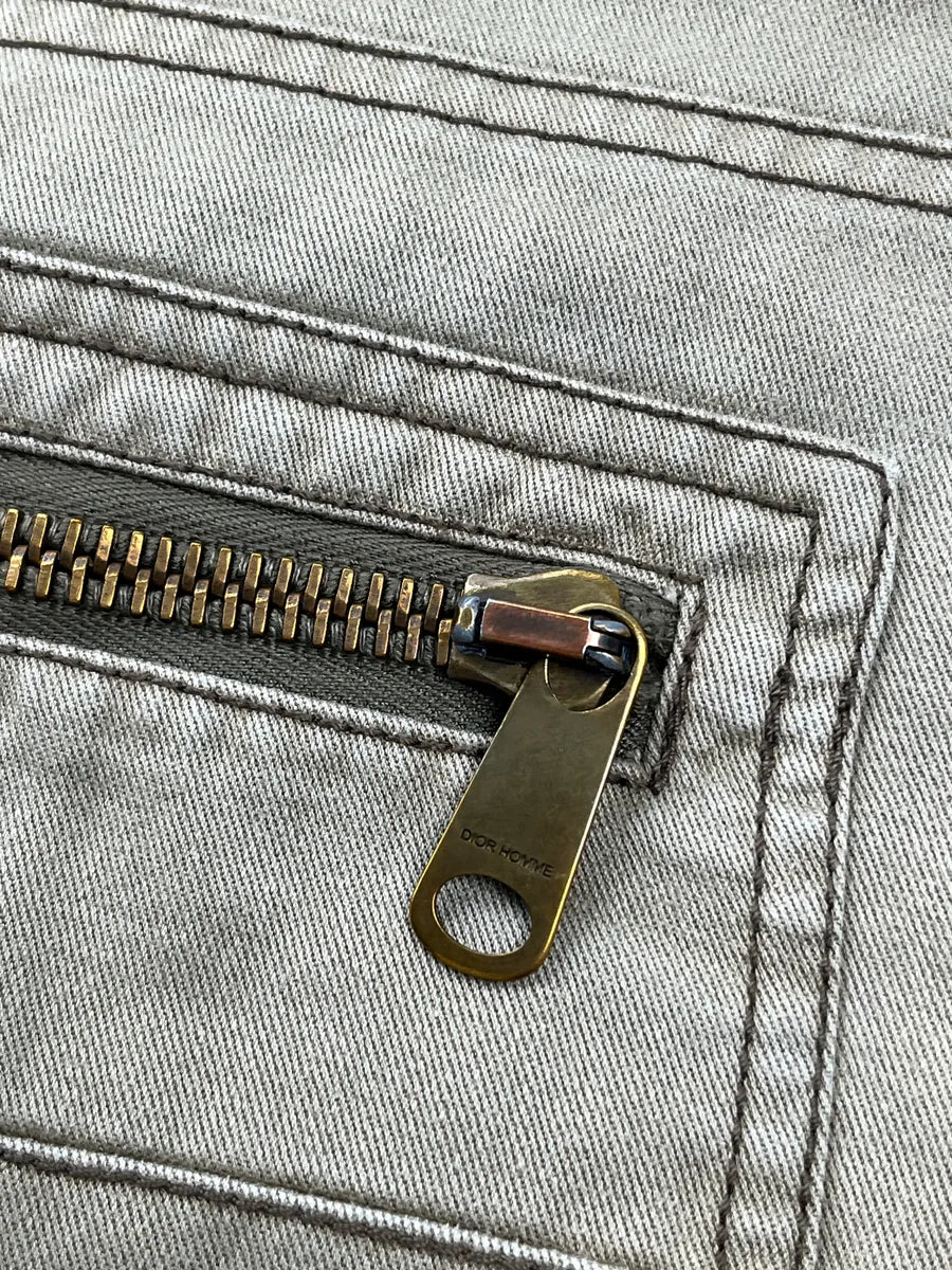 SS2005 Dior Homme Beige Zip Pocket Shorts by Hedi Slimane eOIWGIWP 8