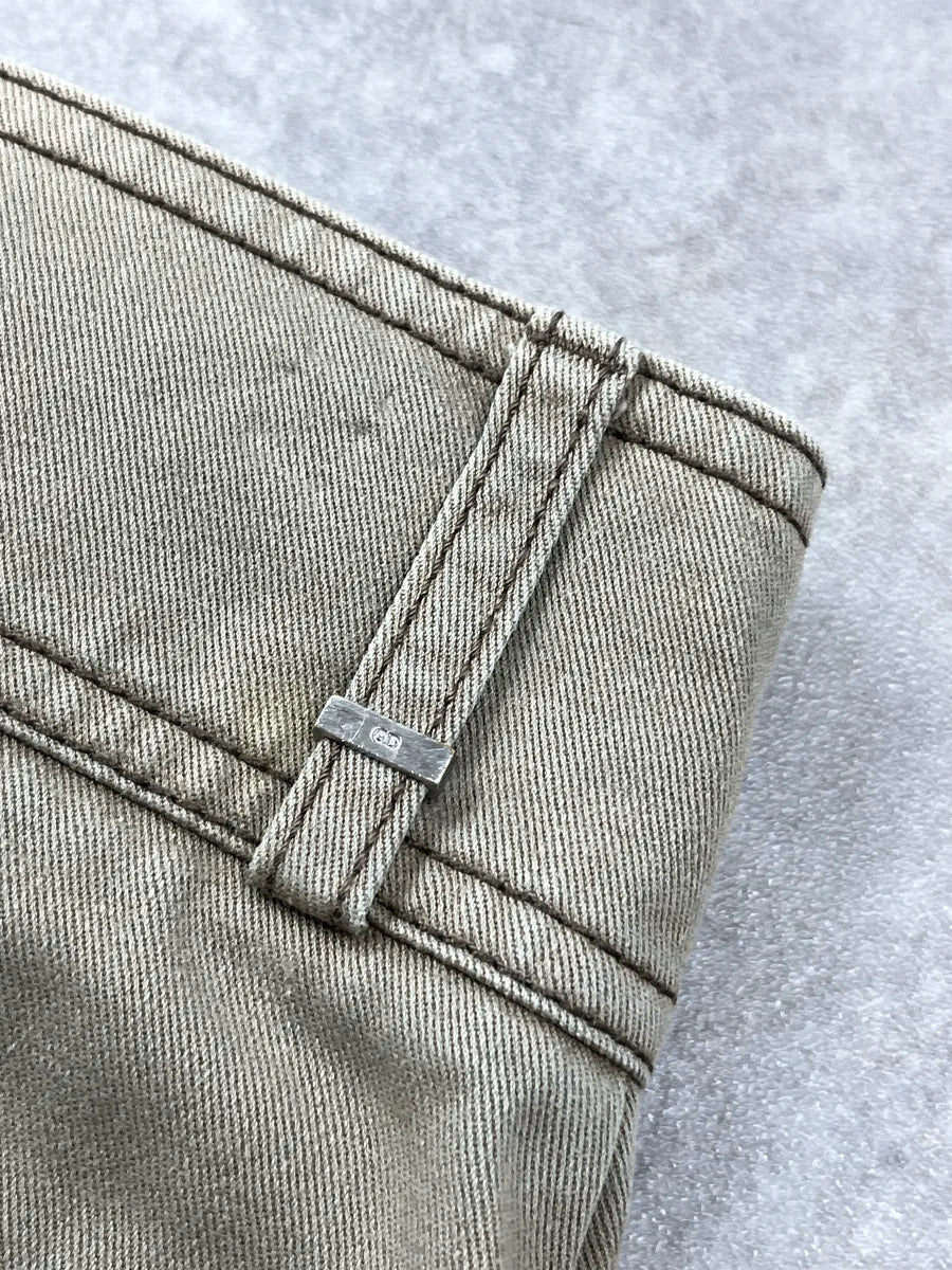 SS2005 Dior Homme Beige Zip Pocket Shorts by Hedi Slimane eOIWGIWP 9