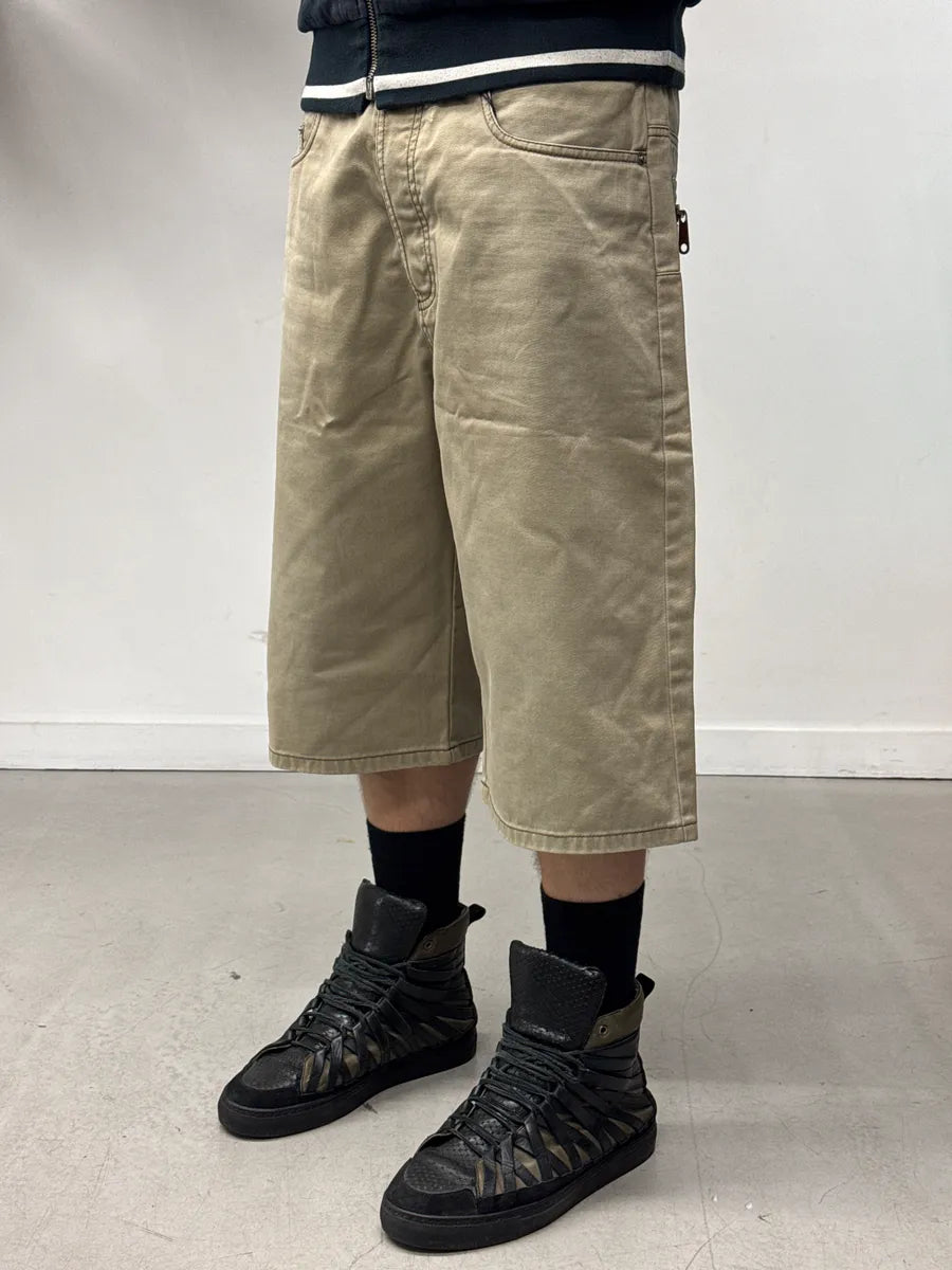 SS2005 Dior Homme Beige Zip Pocket Shorts by Hedi Slimane eOIWGIWP 2