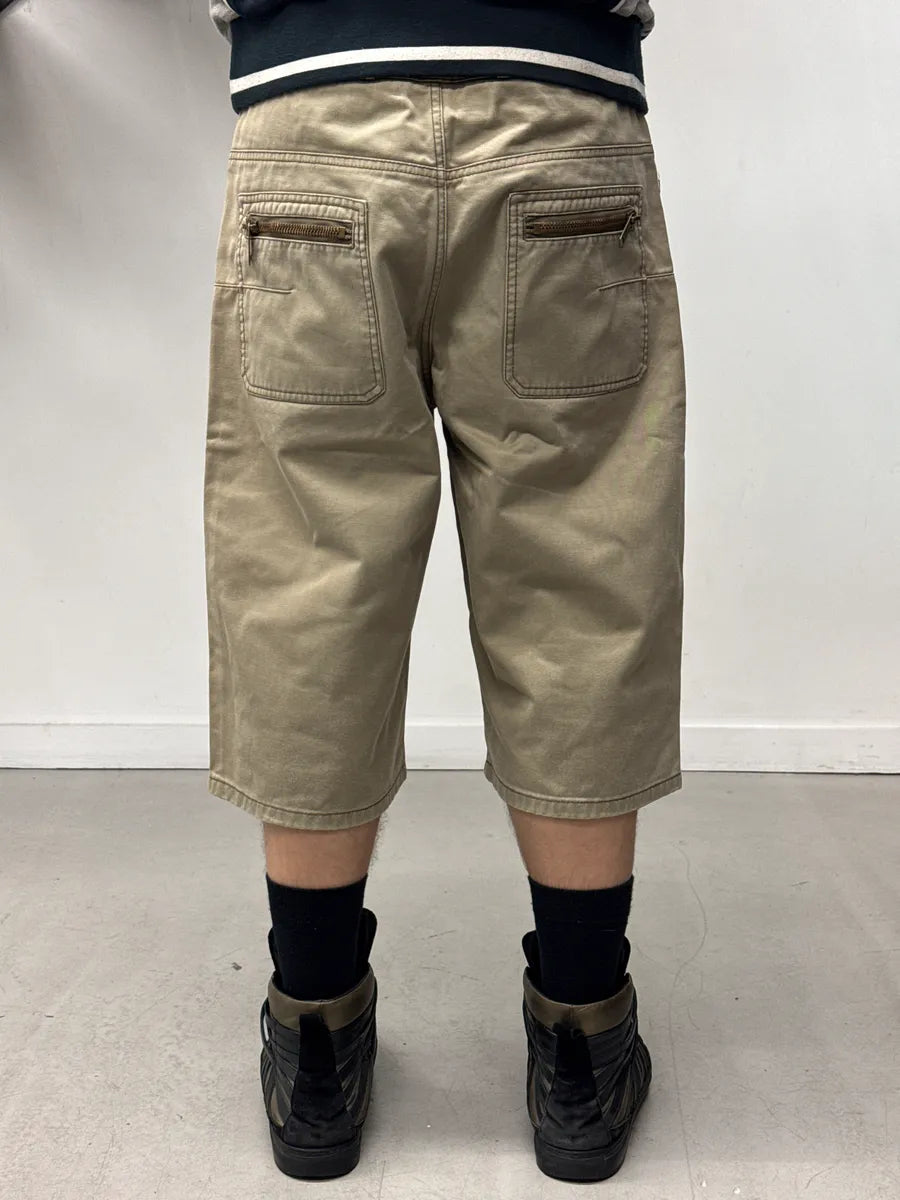 SS2005 Dior Homme Beige Zip Pocket Shorts by Hedi Slimane eOIWGIWP 3