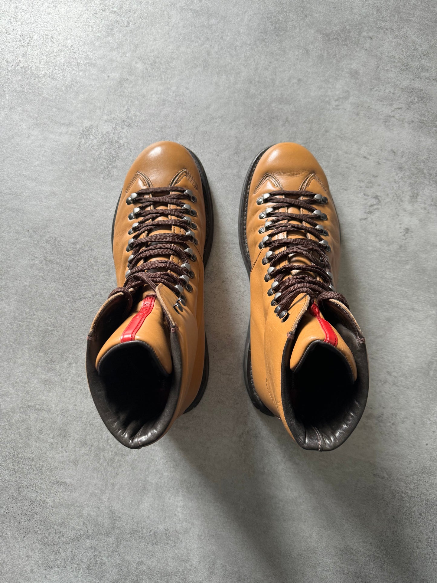 AW2001 Prada Hiking Mountain Leather Boots (44) - 6