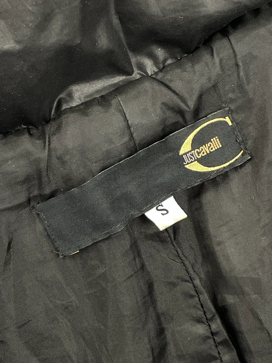 AW2005 Cavalli Black Strap Harness Belted Puffer Jacket eYsJzoZM 12