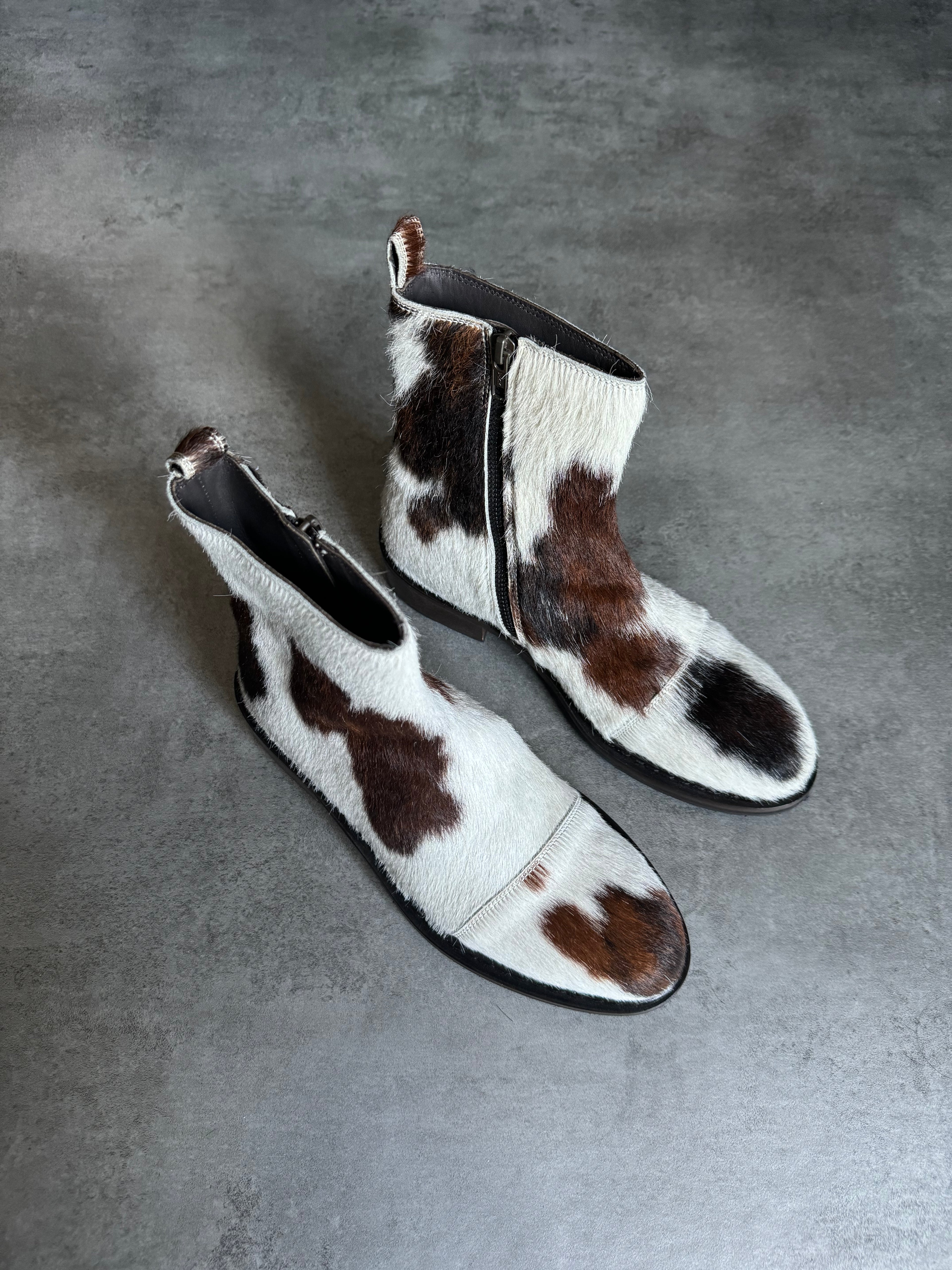 Ann Demeulemeester Pony Hair Fur Boots Cow Effect (38) - 5