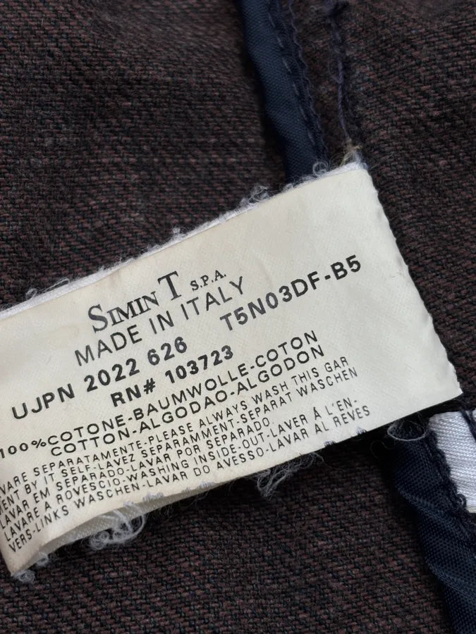 2000s Armani Faded Blue Denim Samurai Officer Jacket FqajKGo 12