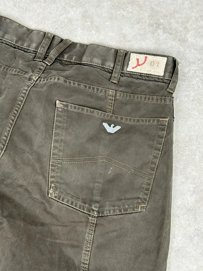 2000s Armani Olive Light Cozy Pants mgHtAYb 7