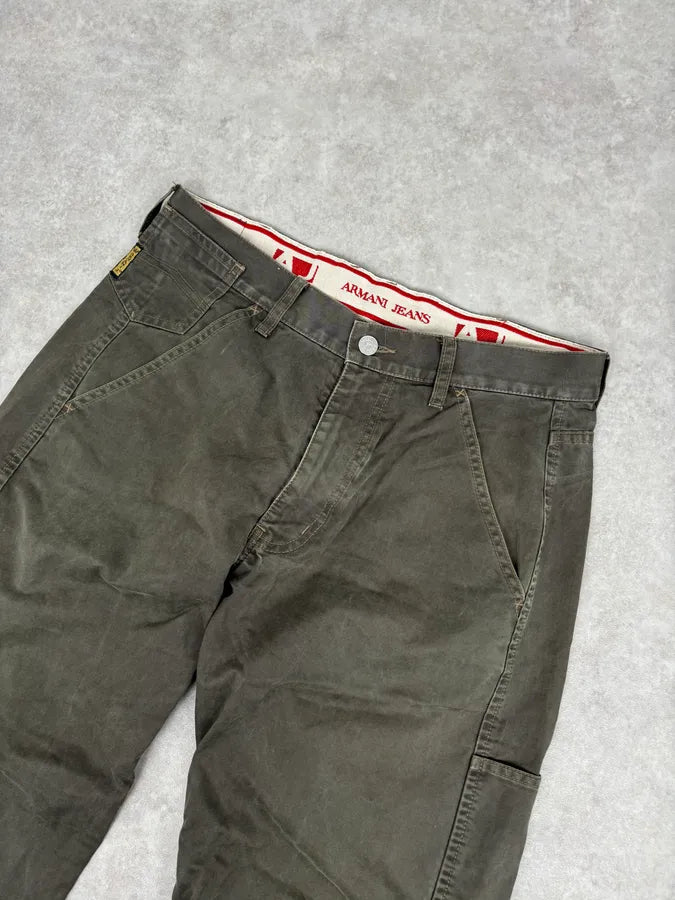 2000s Armani Olive Light Cozy Pants mgHtAYb 4