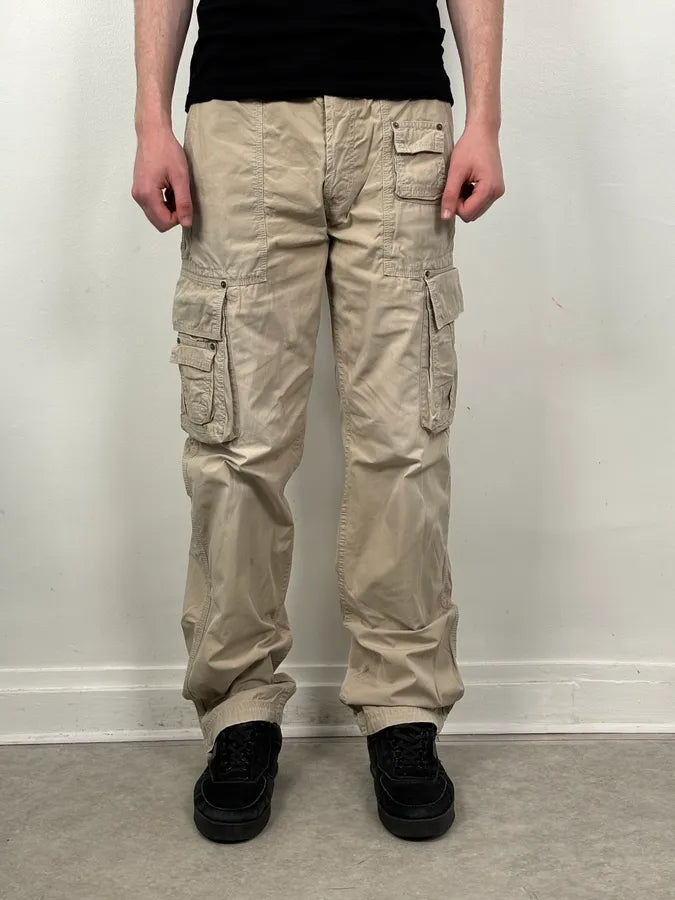 AW2004 Dolce & Gabbana Beige Military Cargo Pants eBDUKGh 0