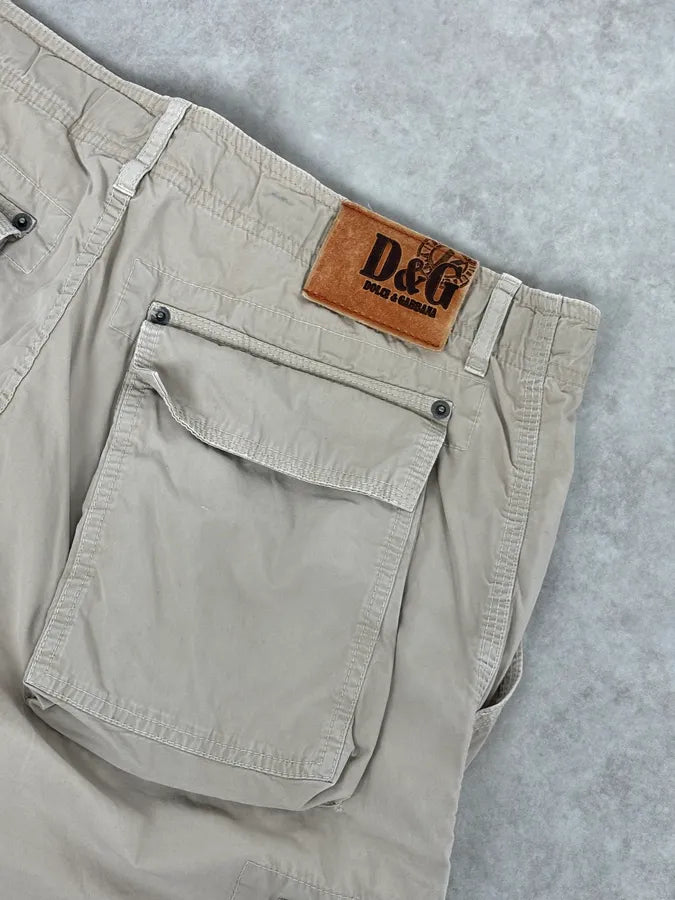 AW2004 Dolce & Gabbana Beige Military Cargo Pants eBDUKGh 7