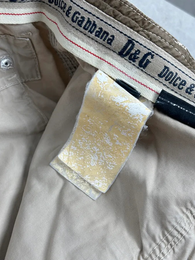 AW2004 Dolce & Gabbana Beige Military Cargo Pants eBDUKGh 12