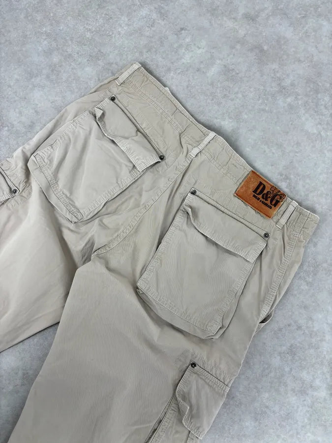 AW2004 Dolce & Gabbana Beige Military Cargo Pants eBDUKGh 6