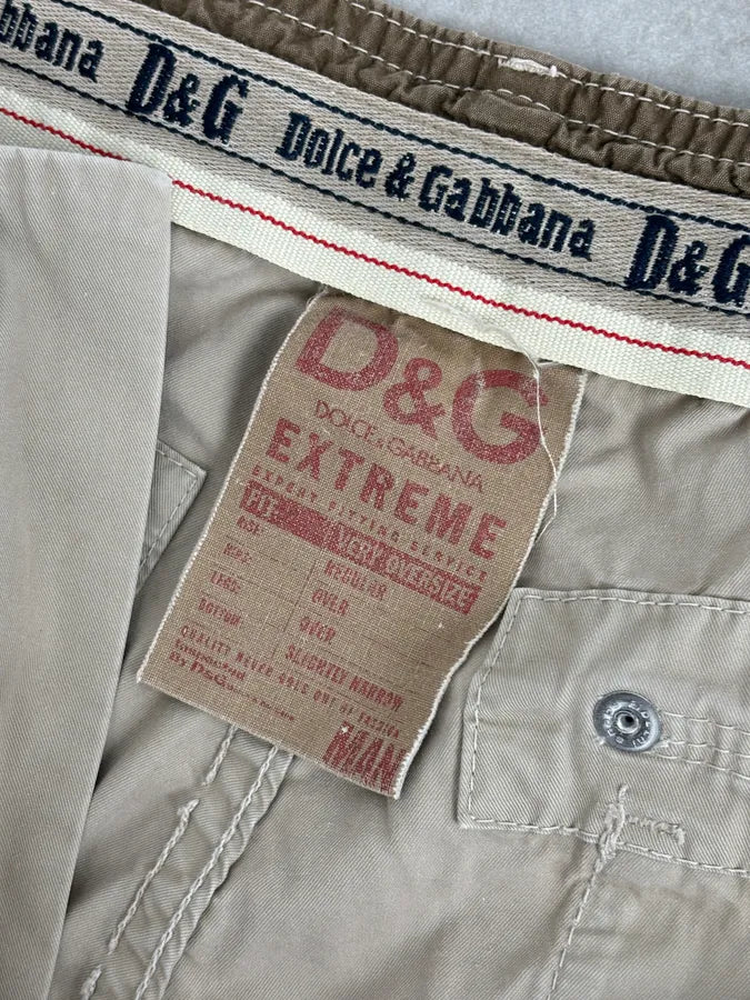 AW2004 Dolce & Gabbana Beige Military Cargo Pants eBDUKGh 11