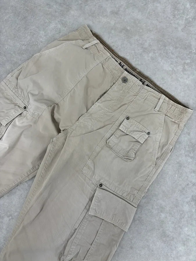 AW2004 Dolce & Gabbana Beige Military Cargo Pants eBDUKGh 5