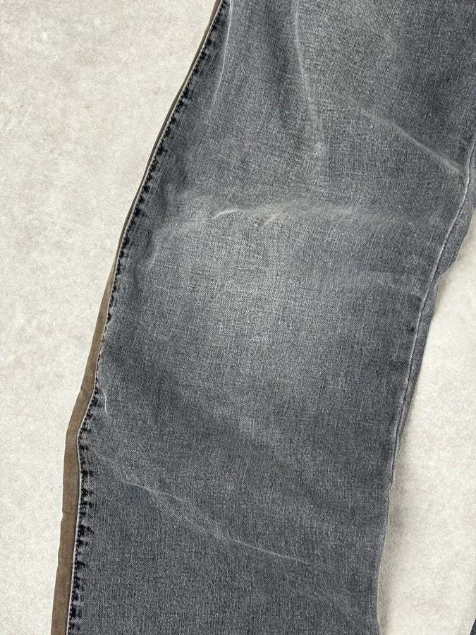 AW2004 Dolce & Gabbana Grey Contrast Lateral Bands Cargo Denim Jeans tJWnLSp 12