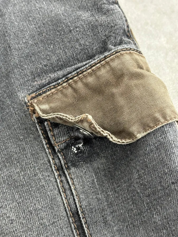 AW2004 Dolce & Gabbana Grey Contrast Lateral Bands Cargo Denim Jeans tJWnLSp 11