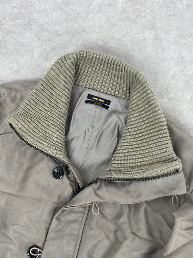 2000s Diesel Taupe Bomber Utility Army Jacket yjJsfYn 7