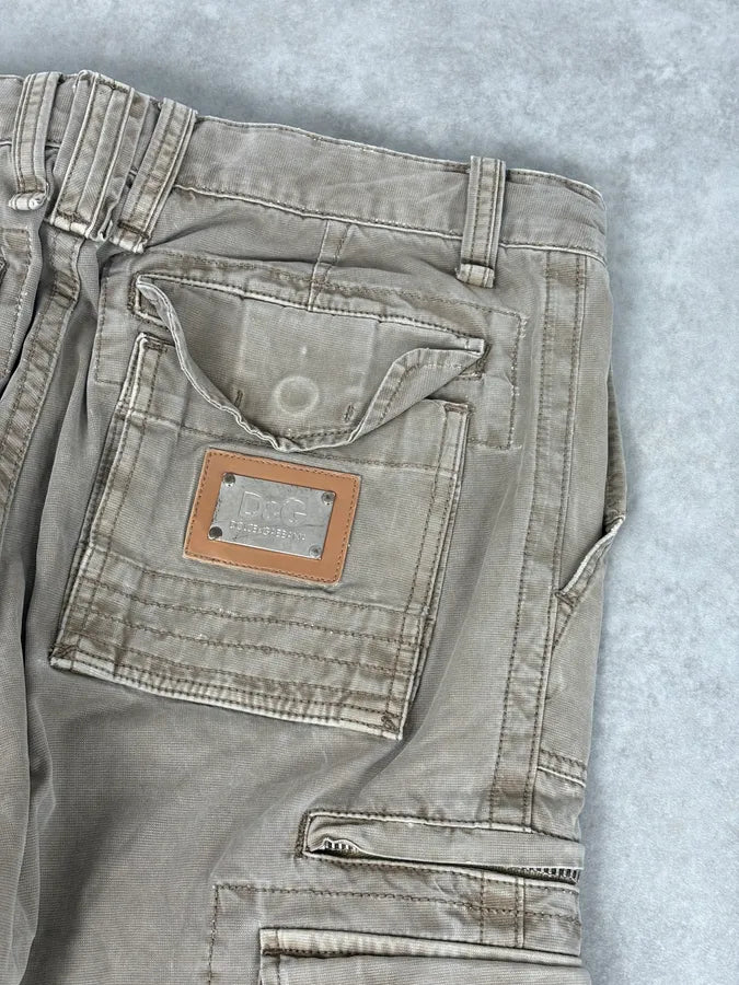 AW2006 Dolce & Gabbana Beige Cargo Military Pants WrvNMdq 7