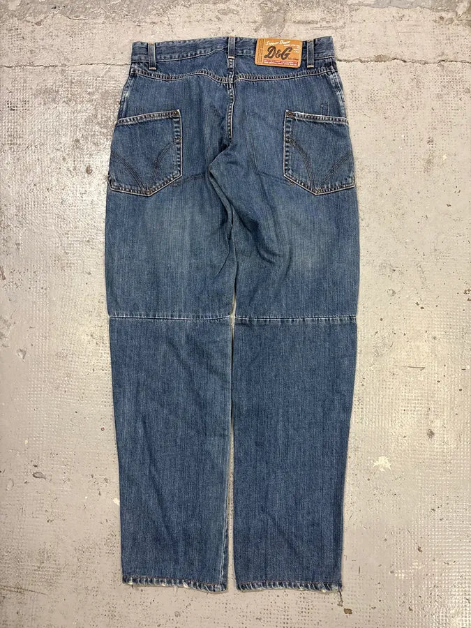 AW2003 Dolce & Gabbana Blue Denim Bootcut Jeans WMTmNgv 5