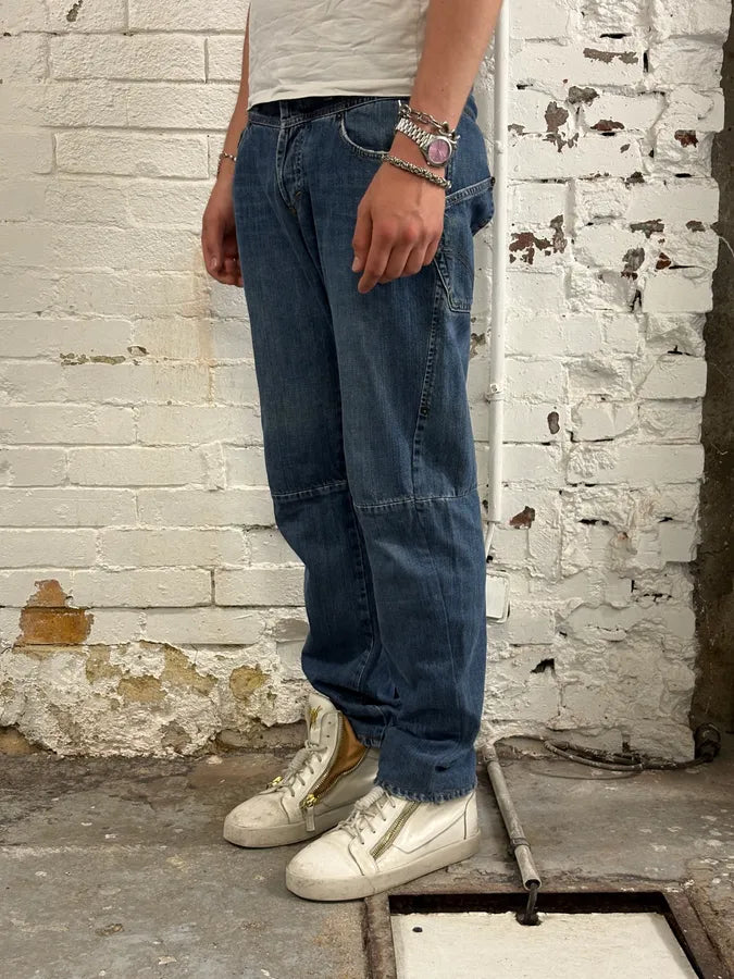AW2003 Dolce & Gabbana Blue Denim Bootcut Jeans WMTmNgv 1