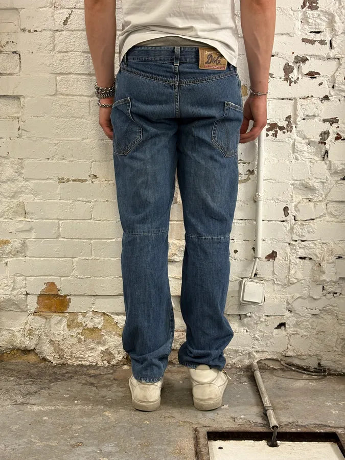 AW2003 Dolce & Gabbana Blue Denim Bootcut Jeans WMTmNgv 2