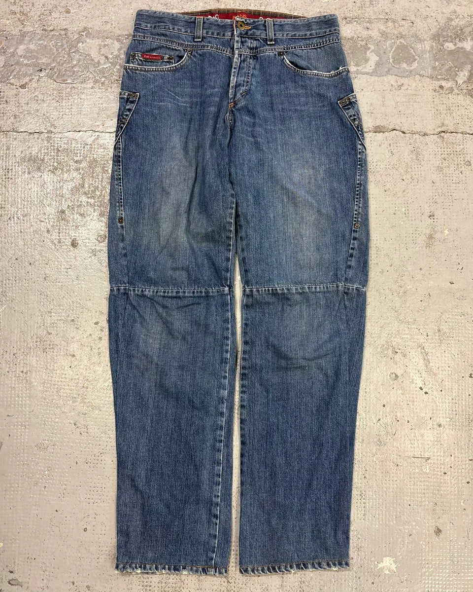 AW2003 Dolce & Gabbana Blue Denim Bootcut Jeans WMTmNgv 3