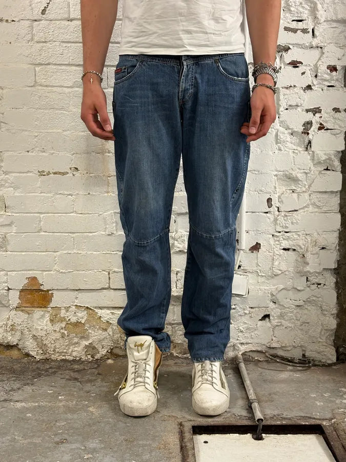 AW2003 Dolce & Gabbana Blue Denim Bootcut Jeans WMTmNgv 0