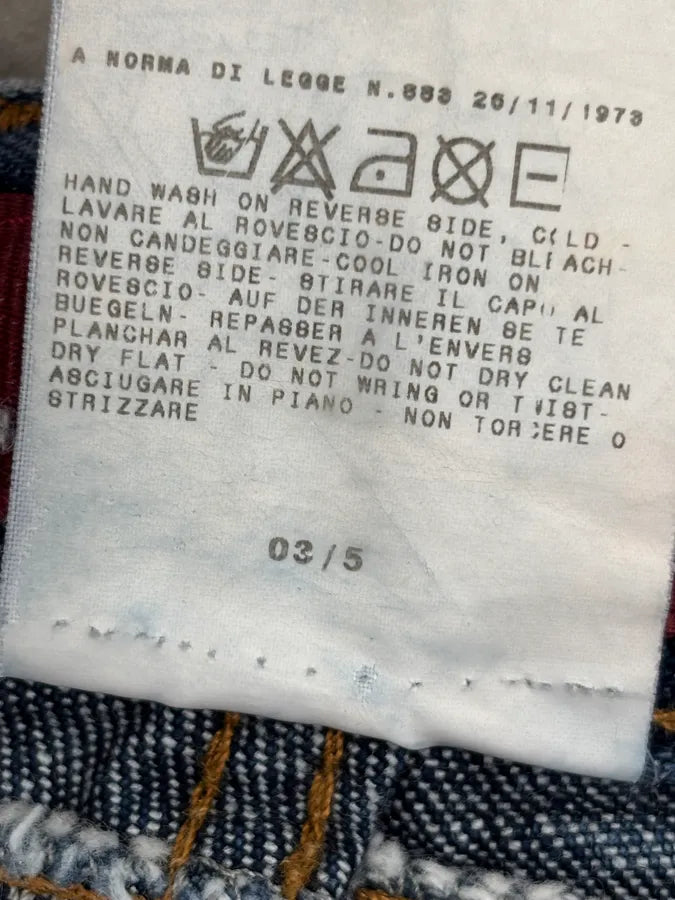 AW2003 Dolce & Gabbana Blue Denim Trompe LOeil Large Jeans GjFArcf 14