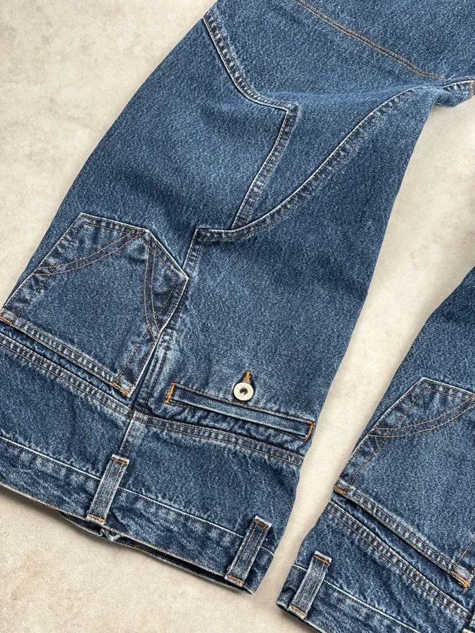 AW2003 Dolce & Gabbana Blue Denim Trompe LOeil Large Jeans GjFArcf 12