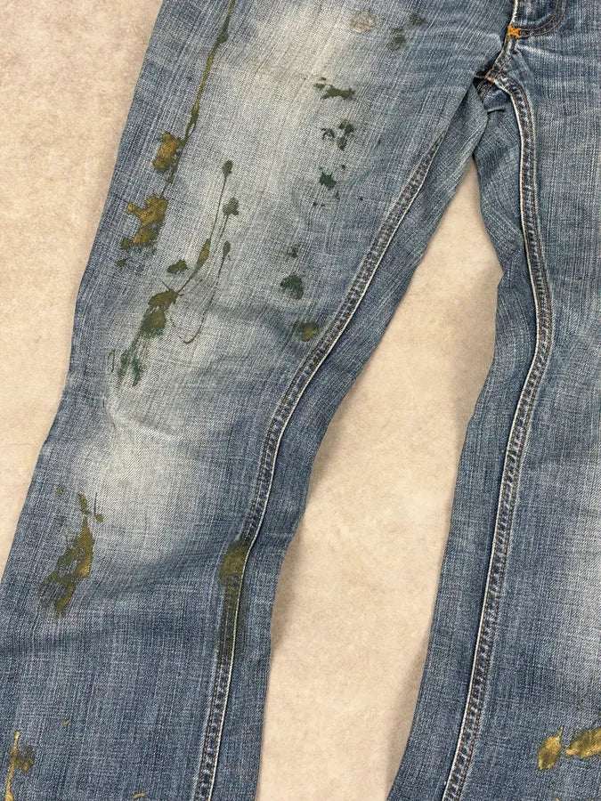 FW2005 Dolce & Gabbana Light Blue Denim Distressed Jeans bUgxOFw 9