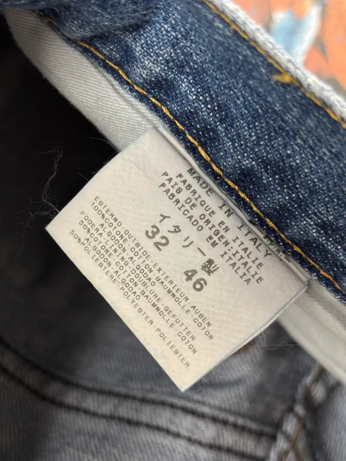 AW2004 Dolce & Gabbana Blue Denim Printed Jeans gjgInBz 14