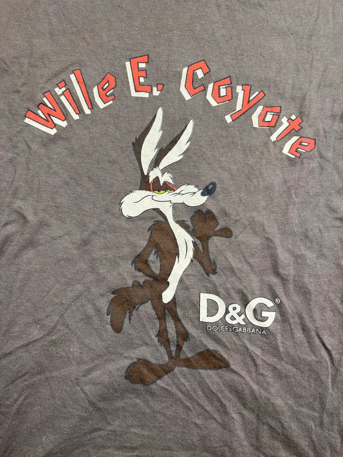 SS2006 Dolce & Gabbana Brown Coyotte Cartoon T-Shirt xpjTOen 6