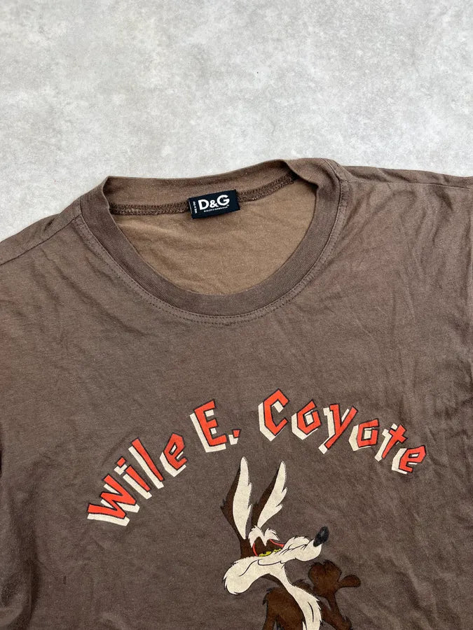 SS2006 Dolce & Gabbana Brown Coyotte Cartoon T-Shirt xpjTOen 4