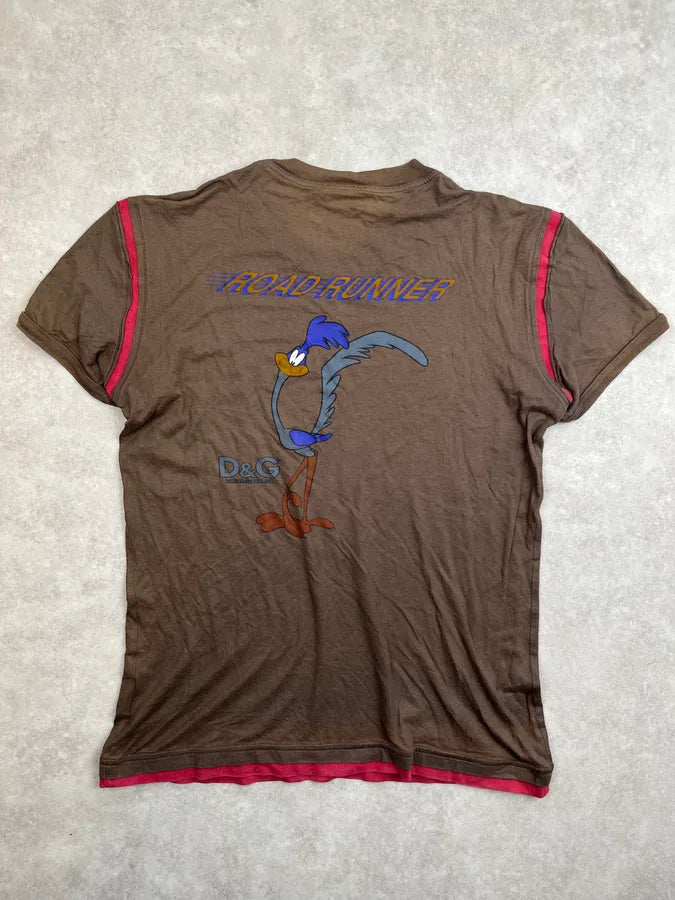 SS2006 Dolce & Gabbana Brown Coyotte Cartoon T-Shirt xpjTOen 3