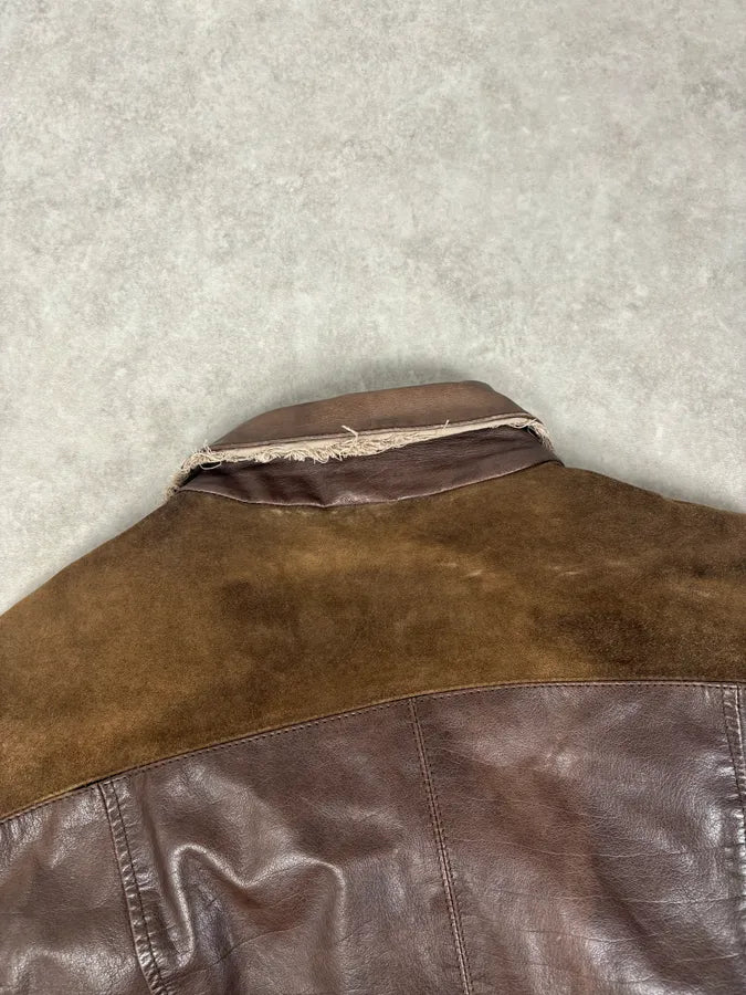 2000s Dolce & Gabbana Brown Leather Rodeo Jacket  YoDTBTE 5