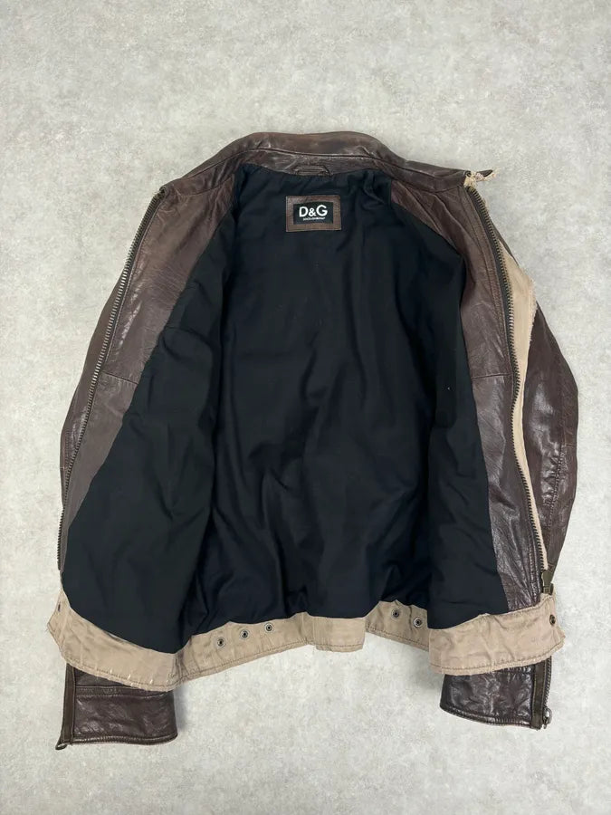2000s Dolce & Gabbana Brown Leather Rodeo Jacket  YoDTBTE 6