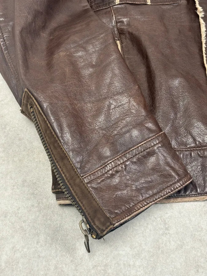 2000s Dolce & Gabbana Brown Leather Rodeo Jacket  YoDTBTE 7