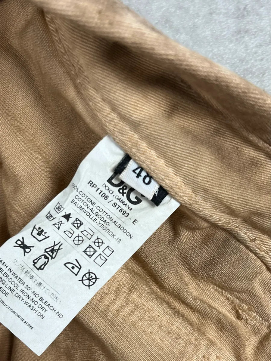 2000s Dolce & Gabbana Camel Waxed Effect Pants gDliwGw 12