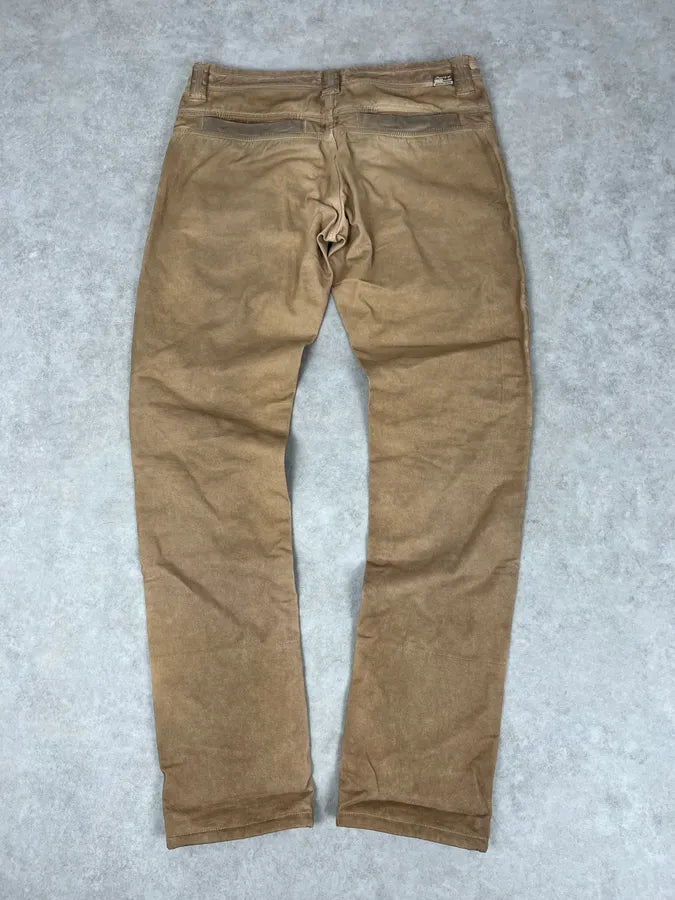 2000s Dolce & Gabbana Camel Waxed Effect Pants gDliwGw 6