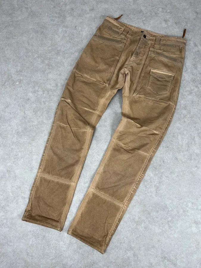 2000s Dolce & Gabbana Camel Waxed Effect Pants gDliwGw 4