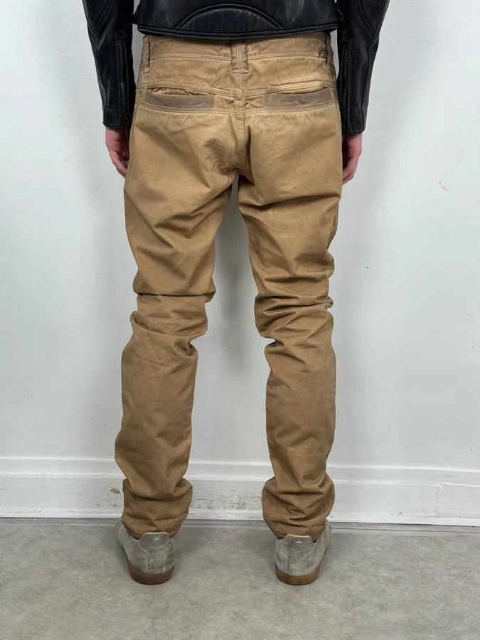 2000s Dolce & Gabbana Camel Waxed Effect Pants gDliwGw 2