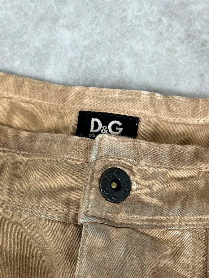 2000s Dolce & Gabbana Camel Waxed Effect Pants gDliwGw 9