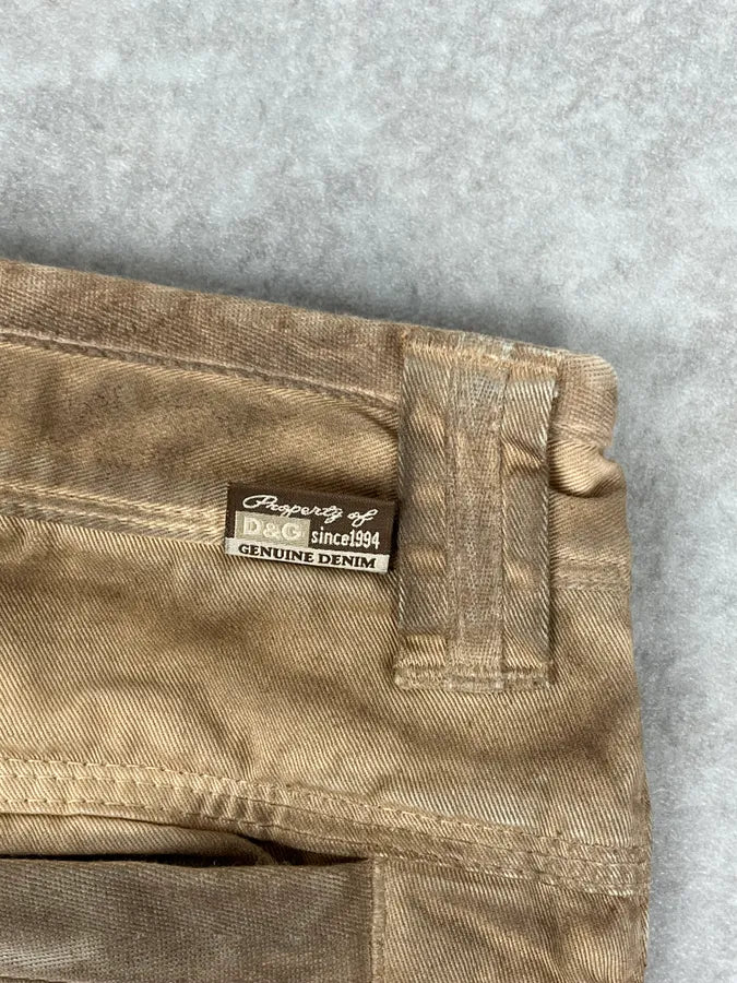 2000s Dolce & Gabbana Camel Waxed Effect Pants gDliwGw 10