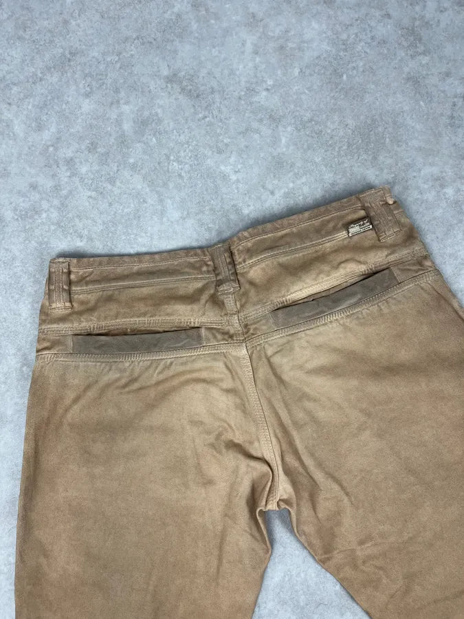 2000s Dolce & Gabbana Camel Waxed Effect Pants gDliwGw 7