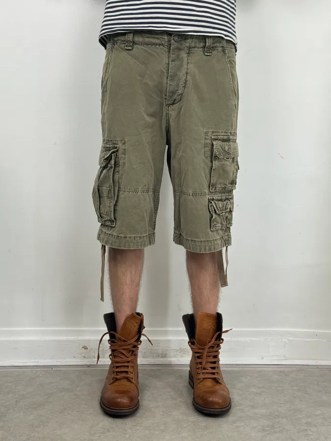 AW2004 Dolce & Gabbana Khaki Cargo Distressed Shorts NZWmpeb 1