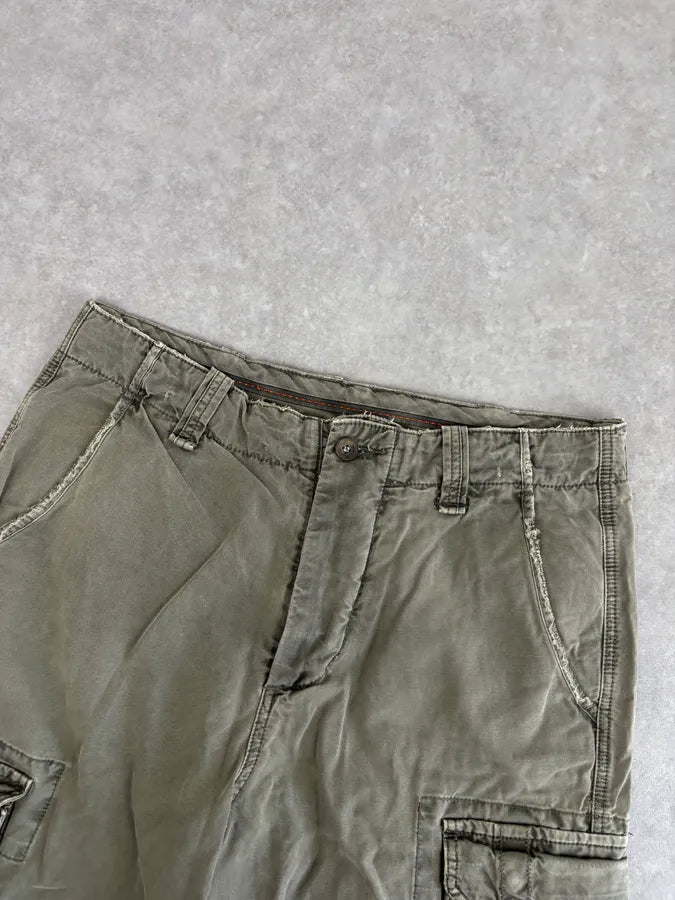 AW2004 Dolce & Gabbana Khaki Cargo Distressed Shorts NZWmpeb 4