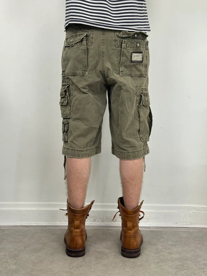 AW2004 Dolce & Gabbana Khaki Cargo Distressed Shorts NZWmpeb 3