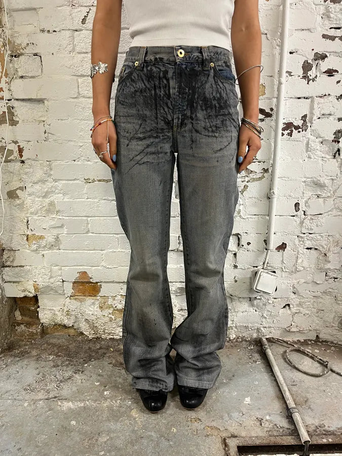 2000s Dolce & Gabbana Faded Blue Dark Denim Jeans cYaLPbN 0