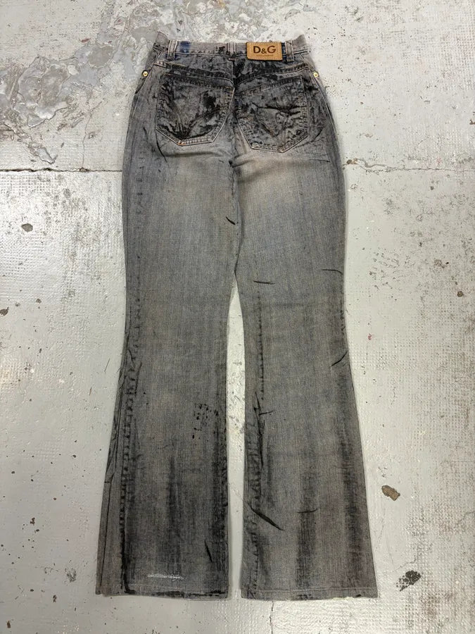 2000s Dolce & Gabbana Faded Blue Dark Denim Jeans cYaLPbN 4