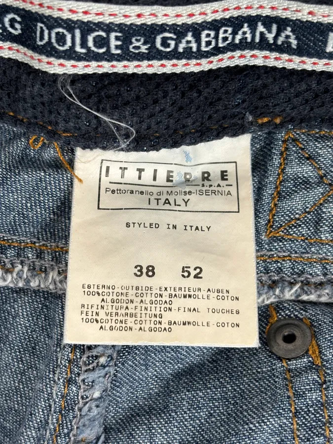 AW2004 Dolce & Gabbana Navy Denim Cargo Jeans FoeWcbS 11