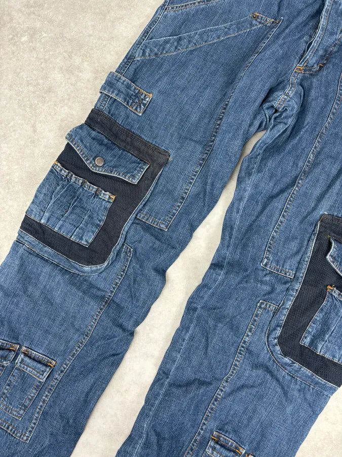 AW2004 Dolce & Gabbana Navy Denim Cargo Jeans FoeWcbS 9