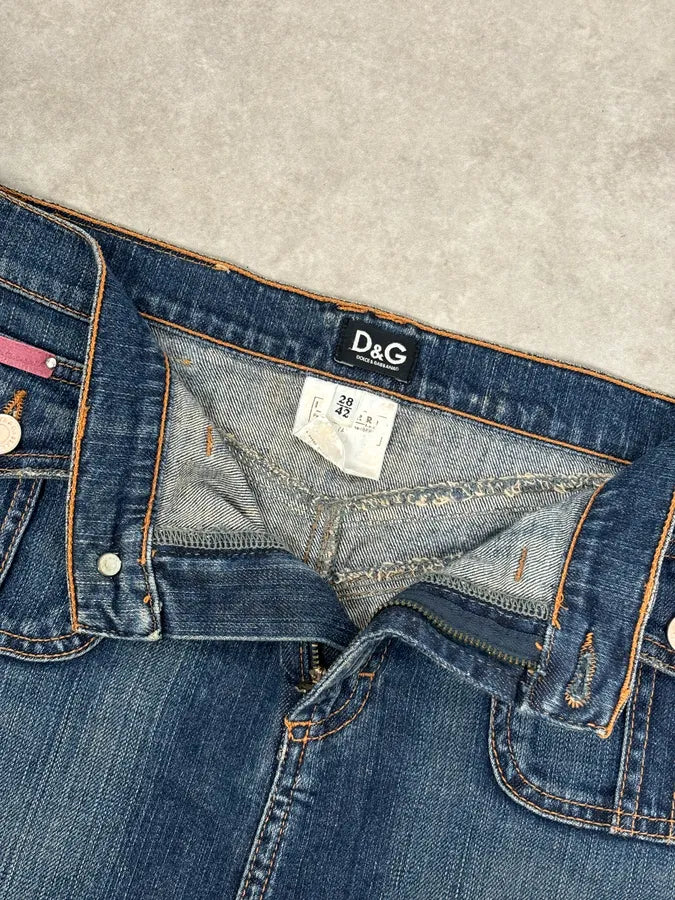 SS2006 Dolce & Gabbana Navy Denim Multi-Pocket Skirt nyADrlX 9